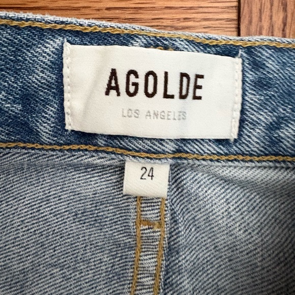 NWT AGOLDE 90s jeans loose fit threadbare size 24 new with tags - Picture 10 of 14